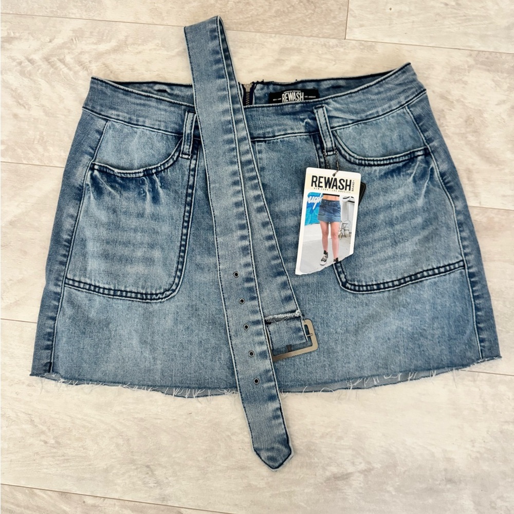 Rewash Blue Denim Skirt
